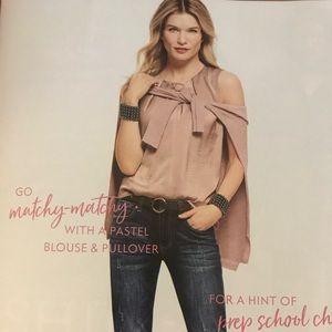 Sleeveless cAbi Button up Blouse in size Medium.